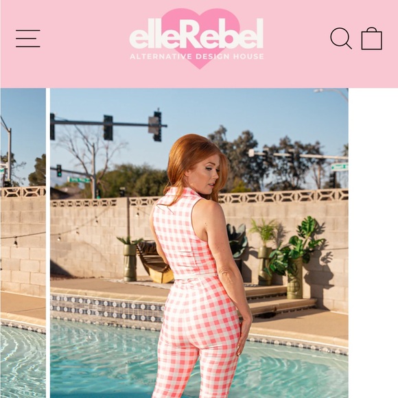 Midge pink Gingham jumpsuit - Picture 5 of 5